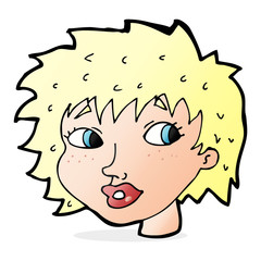 cartoon surprised woman