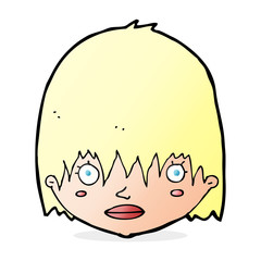 cartoon staring woman