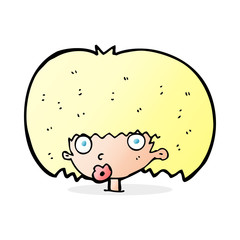 cartoon surprised woman