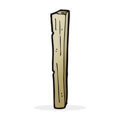 cartoon wooden post