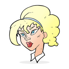 cartoon pretty woman