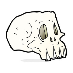 cartoon spooky skull