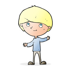 cartoon happy boy