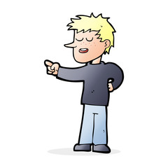 cartoon man pointing