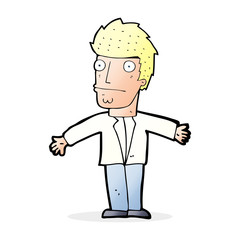 Fototapeta premium cartoon confused man