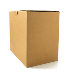 cardboard box on white