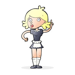 cartoon surprised maid