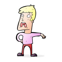 cartoon complaining man