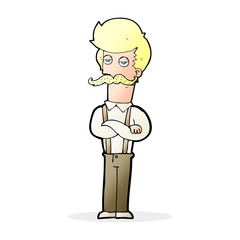 cartoon man with mustache