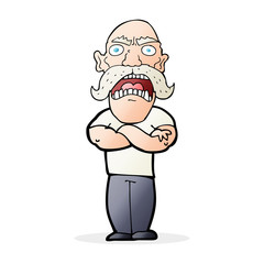 Obraz premium cartoon angry man