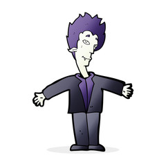 cartoon happy vampire