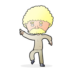 Fototapeta premium cartoon seventies style man disco dancing