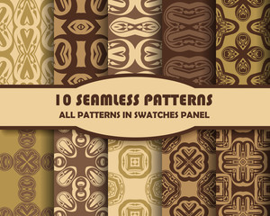Vector of Seamless Patterns set