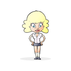 cartoon pretty woman