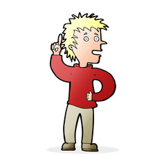cartoon boy with idea