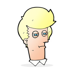 cartoon man with narrowed eyes