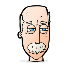 cartoon annoyed old man