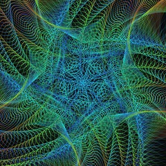 Abstract green fractal art design background