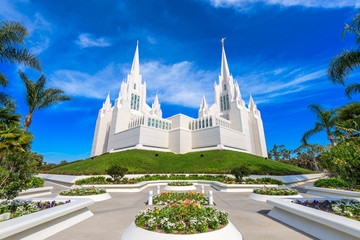 San Diego, California at San Diego California Mormon Temple.