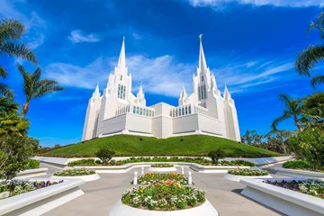 Foto auf Acrylglas Tempel San Diego, Kalifornien im San Diego California Mormonentempel.