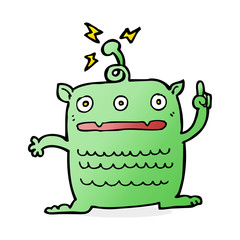 cartoon weird little alien