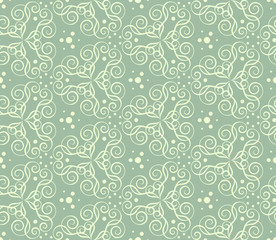 Abstract curly seamless pattern