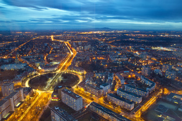 Wrocław wieczorna panorama miasta © Patryk Michalski