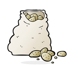 cartoon sack of potatoes