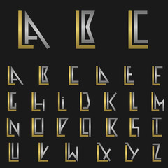 Letter L with alphabet