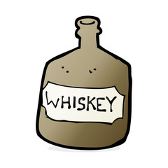 cartoon old whiskey bottle