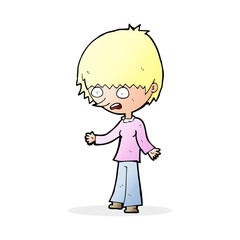 Obraz premium cartoon stressed out woman