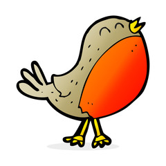 cartoon christmas robin