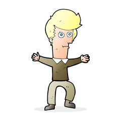 cartoon startled man