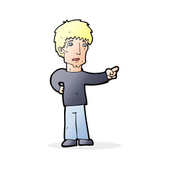 cartoon pointing man