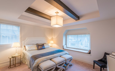 Beautiful and modern home and hotel bedroom interior design.