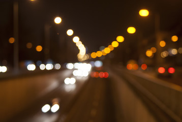 Urban night traffic