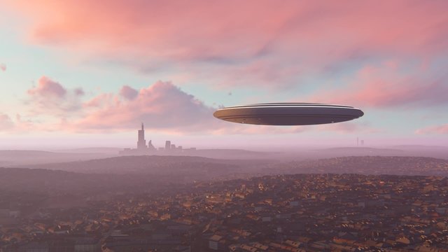UFO over the city