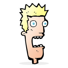 cartoon shocked man's face
