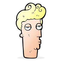 cartoon bored man's face