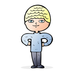 cartoon proud man