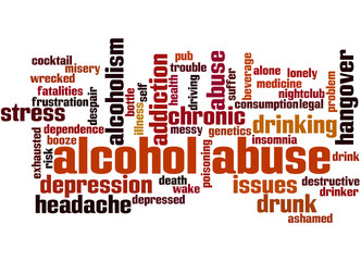 Alcohol abuse, word cloud concept 5