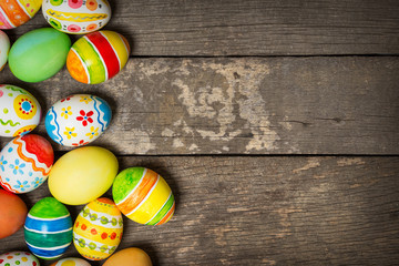 Easter eggs in the basket