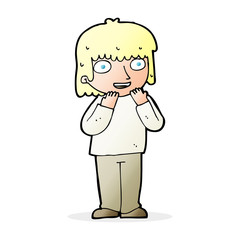 cartoon excited person