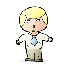 cartoon shocked boy
