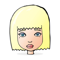 cartoon female face