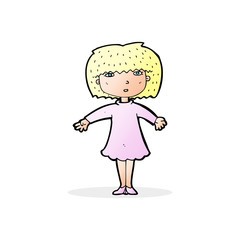 cartoon surprised woman