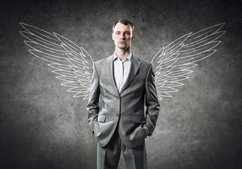 Businessman with wings