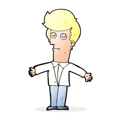 cartoon bored man
