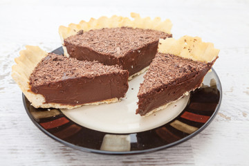 Slice of chocolate pie