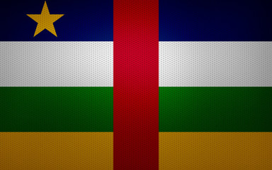 Closeup of Central African Republic flag